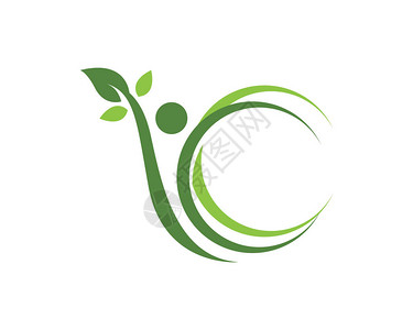 绿色自然健康标志和象征图片