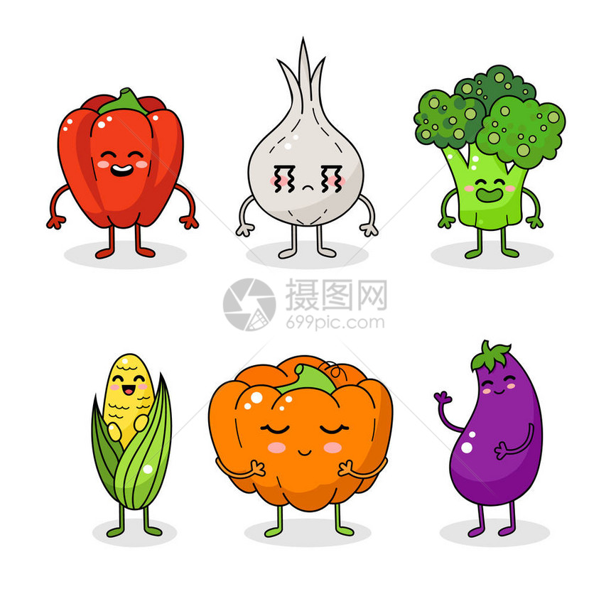 卡通有趣的蔬菜人物图片