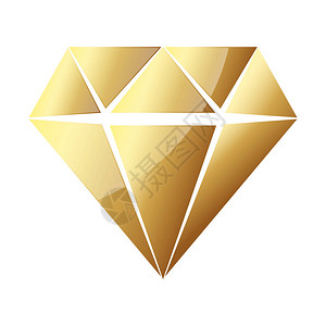 金钻石图标矢量图钻石白图片