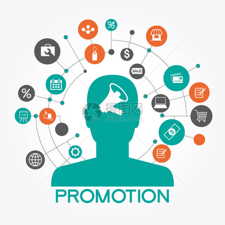 促销设计一套平面设计风格的徽章用于网站和移动网站产品促销售横幅模板广告印刷材图片