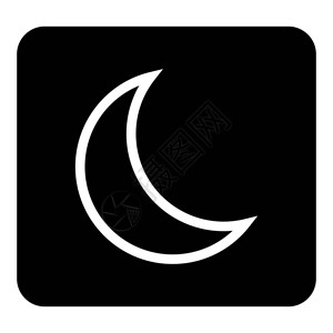 矢量月亮图标睡眠图标黑色背景图片