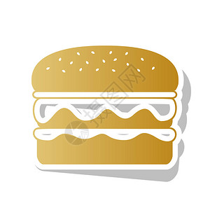 汉堡简单的标志向量渐变图标图片