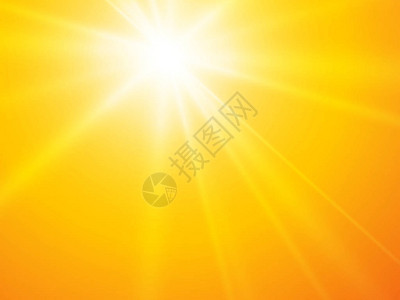 太阳光线黄色矢量背景图片