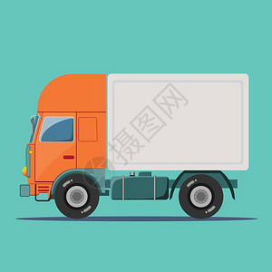 送货卡车送货服务概念股票图片