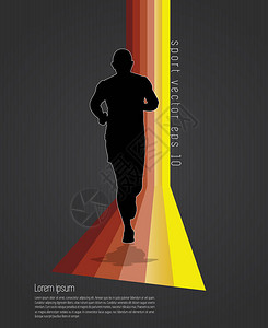 马拉松运动员的运动插图图片