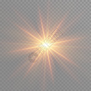 白色发光的在透明背景上爆炸矢量图光效果装饰与射线明亮的星半透明的阳光图片