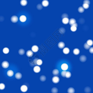具有抽象蓝色散景背的落雪效果图片