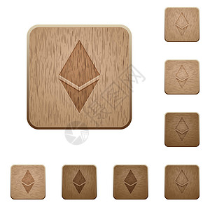 Etheum以四角正方形木雕刻的按钮样式计算的图片