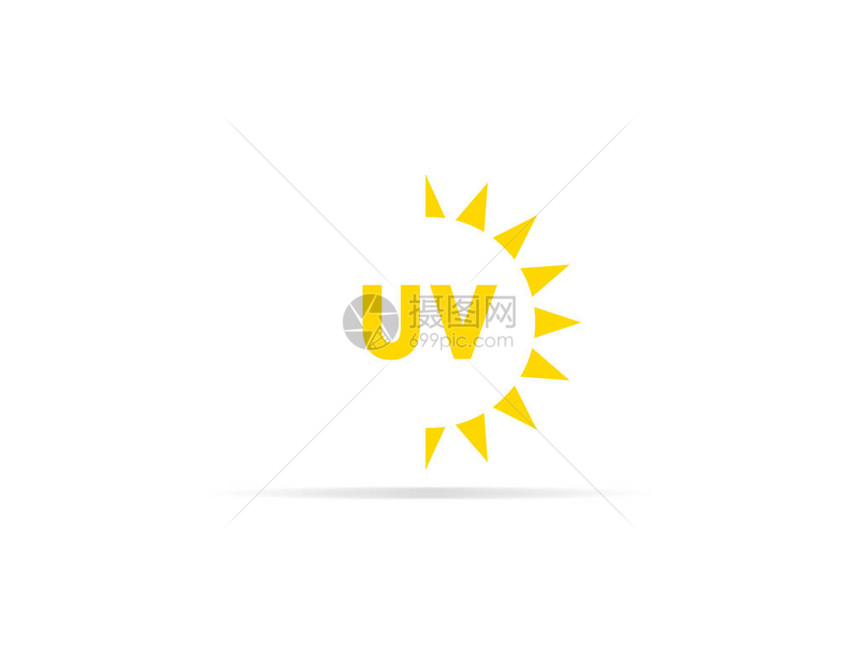 UV辐射图标紫外线和标志符图片