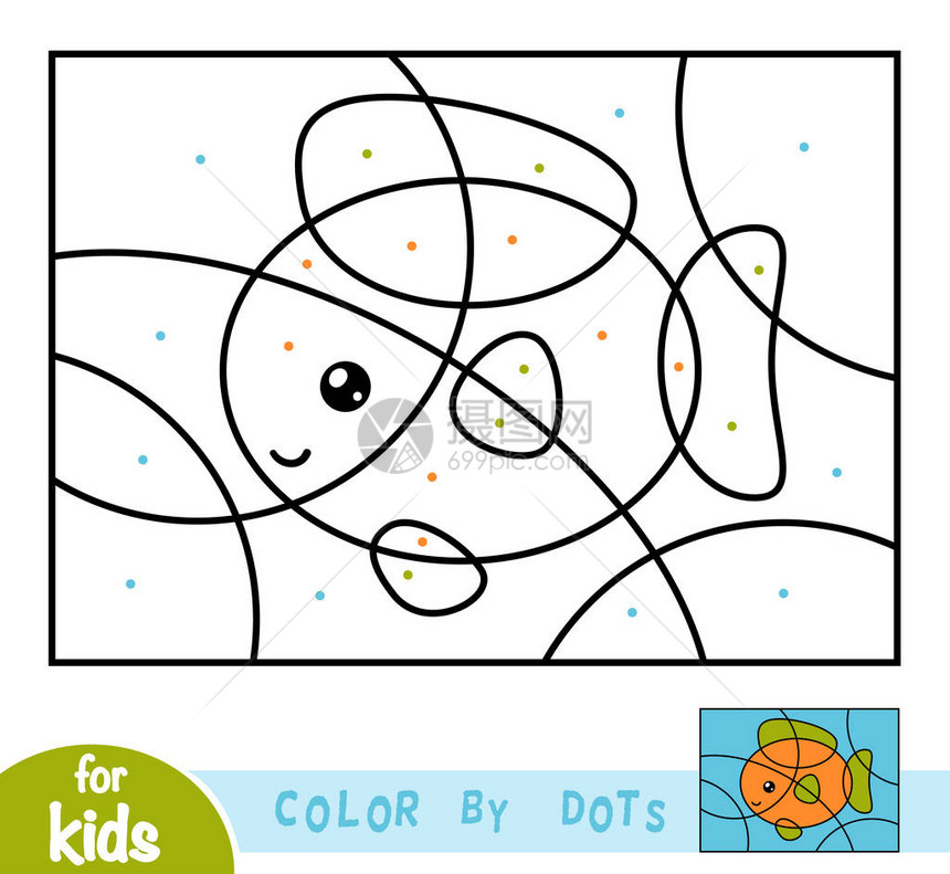 通过点的颜色儿童游戏图片