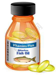 一瓶鱼油胶囊插图图片