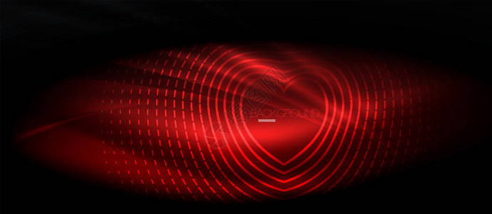 霓虹发光波魔法能量和光运动背景图片