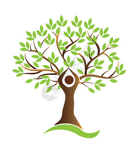 健康生命树人体符号背景图片