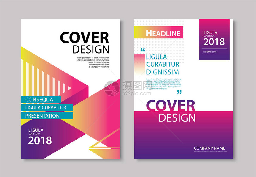 抽象的现代几何封面和小册子设计模板背景用于海报书籍报告公司年度商业杂志图片
