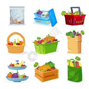 室内和商店的蔬菜和水果储存方式不同图片