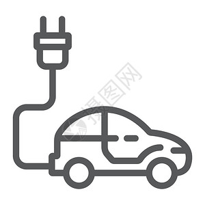 电动汽车线图标图片