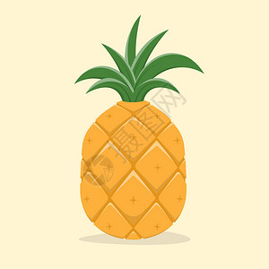 菠萝的矢量图背景图片