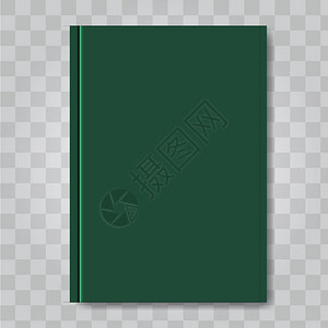 书籍封面模拟深绿色准备好模板空白色垂直设计模图片