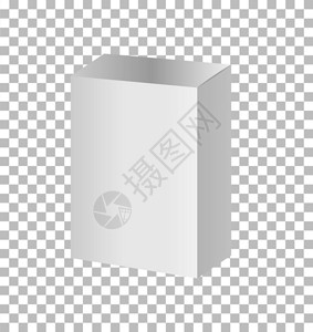白色空白纸板包装盒样机逼真的白色包装盒在白色背景上图片