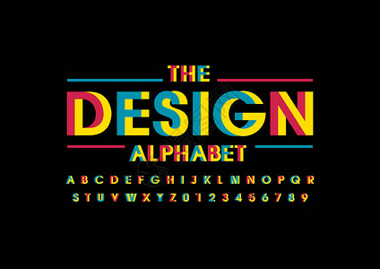 设计字体和字母格式模板光化现代字体的图片
