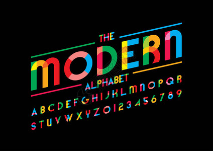现代字体和字母模板图片