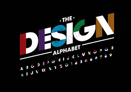 设计字体和字母格式模板光化现代字体的背景图片