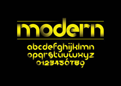 现代字体和字母表模板图片