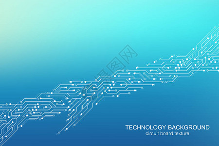 计算机主板矢量背景与电路板电子元件计算机技术工程概念的电子纹理主板图片