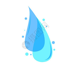 一对水滴标志矢量插图设计图片