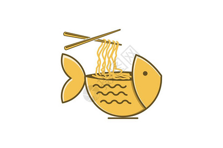 碗鱼面条标志设计灵感启迪在图片