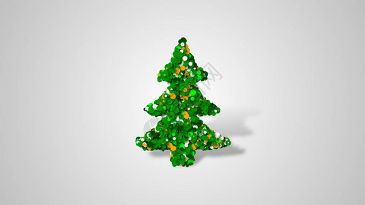 圣诞快乐插图贺卡圣诞树从缓图片