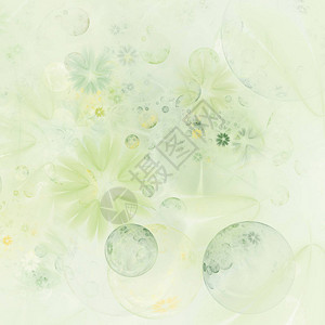 透明柔软和鲜花及糊状泡纹理花型抽象型式计算机生成了带有植物背景图片