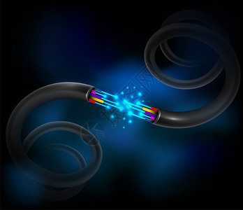 连接技术通信概念的光纤电缆图片