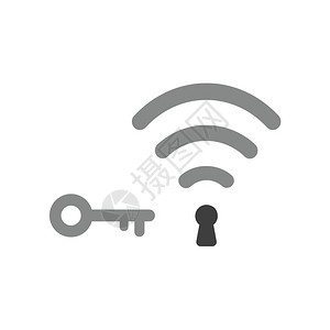 矢量插图标概念无线wifi符号的无线维菲符号图片