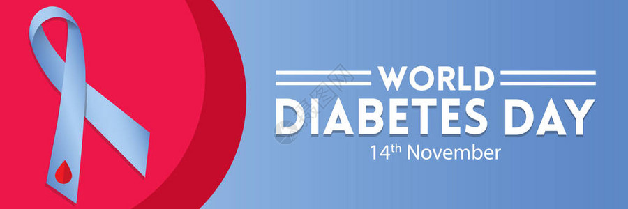 11月世界糖尿病日的创造矢量插图横幅图片