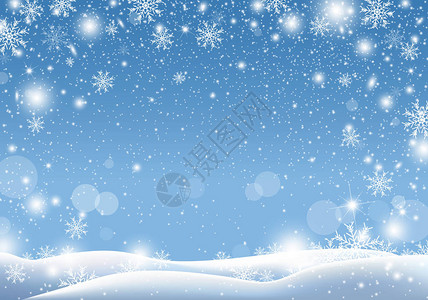 冬季雪降冬季矢量插图的圣图片
