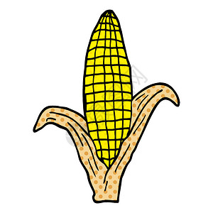 卡通涂鸦玉米棒子背景图片