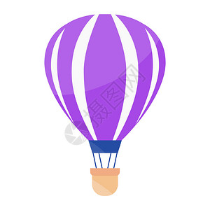 热气球套装气球平面矢量图片