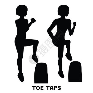脚趾敲击运动锻炼女人做运动的剪影锻炼图片