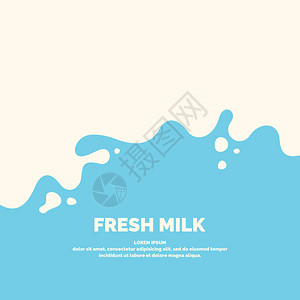 现代鲜奶海报背景图片