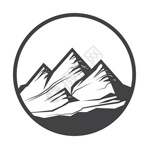 山地徽标类型徽章和其他设计户外冒险标志或符图片