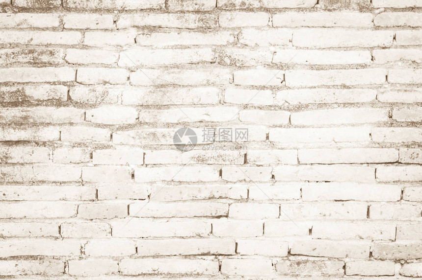 奶油色和棕色砖墙艺术混凝土或石材纹理背景壁纸石灰抽象油漆到地板和家庭作业砖砌或石制品清洁网格不均图片