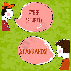 手写文本网络安全标准组织信息安全标准的概念意义规则手绘人和Wo分析用空白彩色语音气背景图片