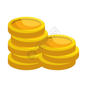 钱币堆积硬币的货币图标图片