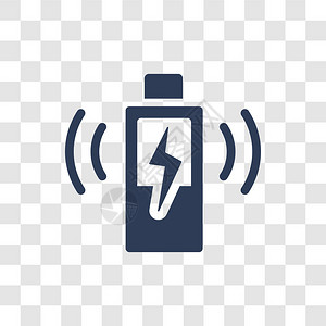 无线充电图标TrindyWireless充电使用人工情报收集中透明背图片