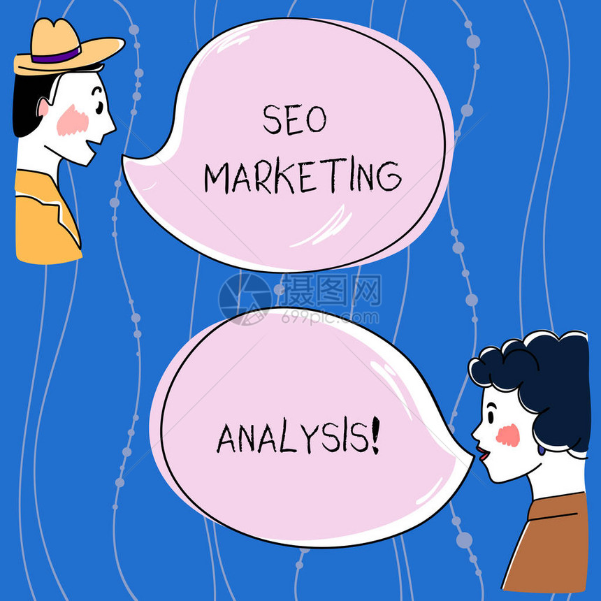 文字写作文本Seo营销分析改进给定网站s的商业概念是在搜索引擎上排名手绘人和Wo分析谈话照片与空白图片