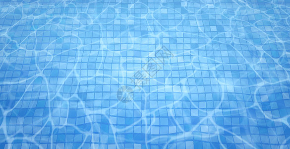 游泳池底部焦散波纹和流动与波浪背景夏季背景水面纹理俯视图图片