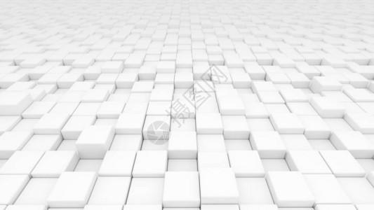白色立方体的抽象地板背景图片