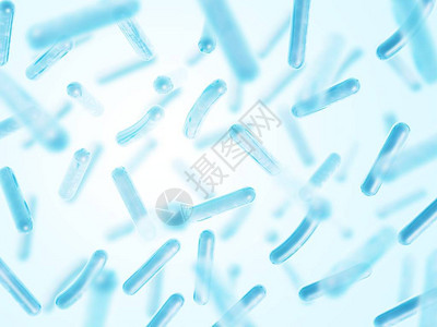 益生菌嗜酸乳杆菌蓝色图片