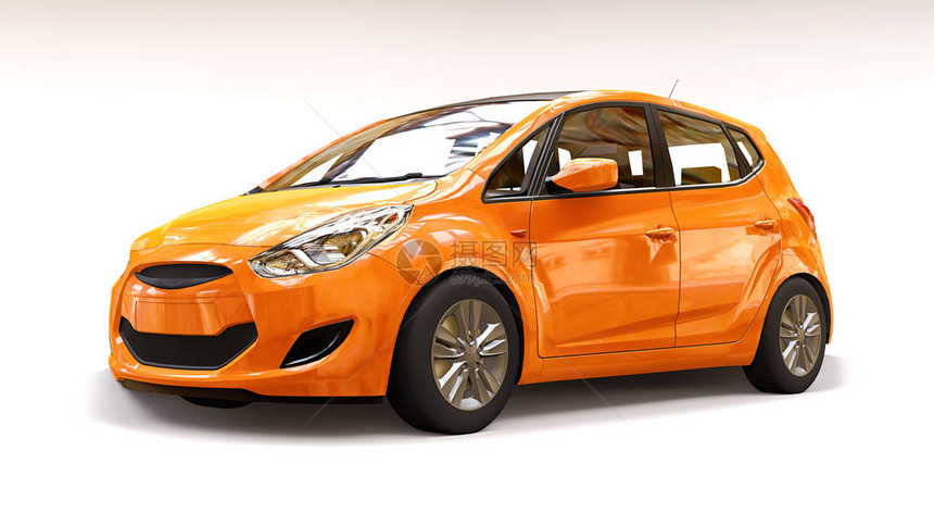 橙色城市汽车空白表面供你创作设计图片